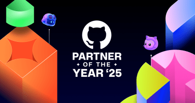 Graphic with GitHub icons and the words "Partner of the Year '25"